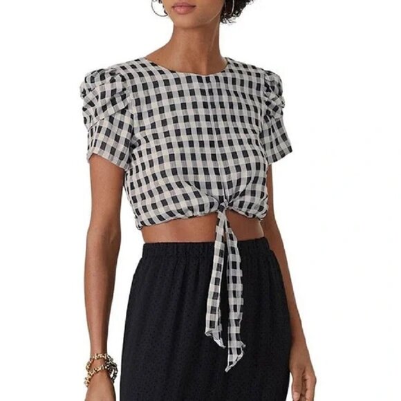 Cosmopolitan X DTP Dulce Crop Top Black White Size Small or Large NWT - Picture 3 of 13